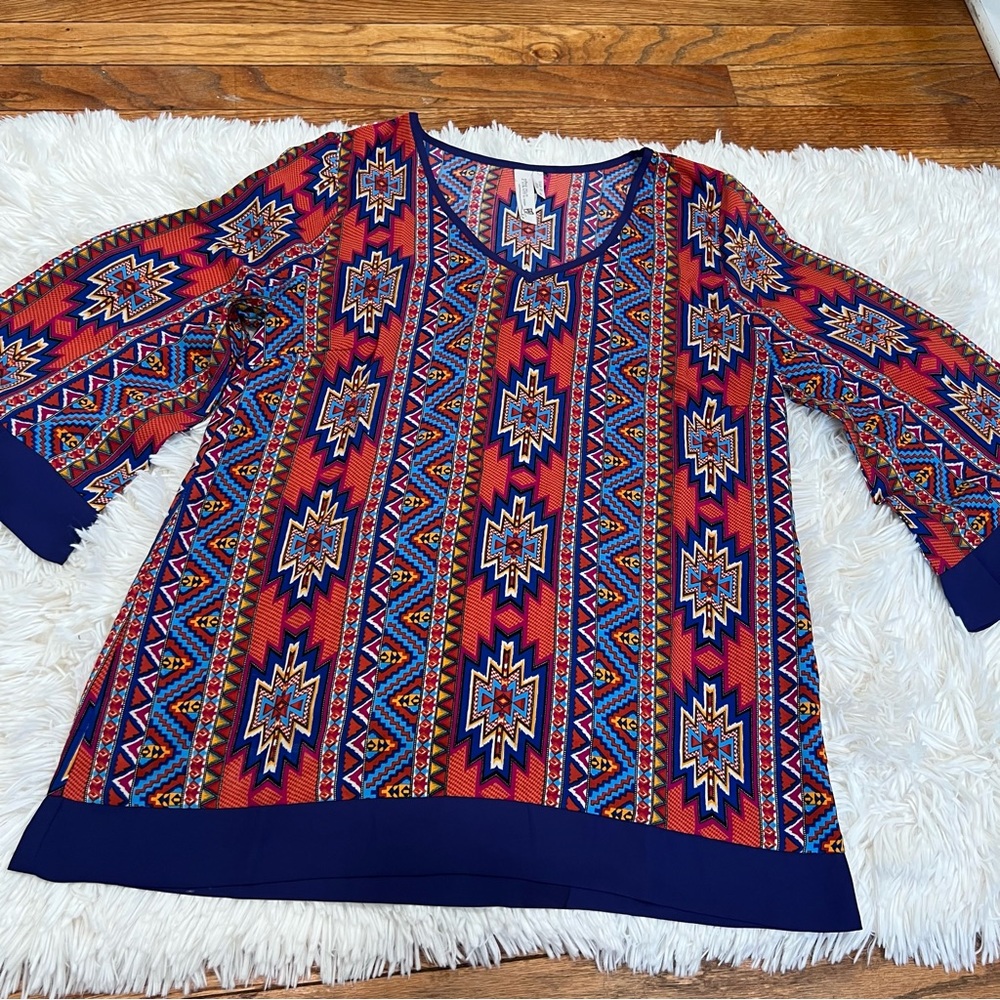 Pink Owl tribal women’s tunic top size S